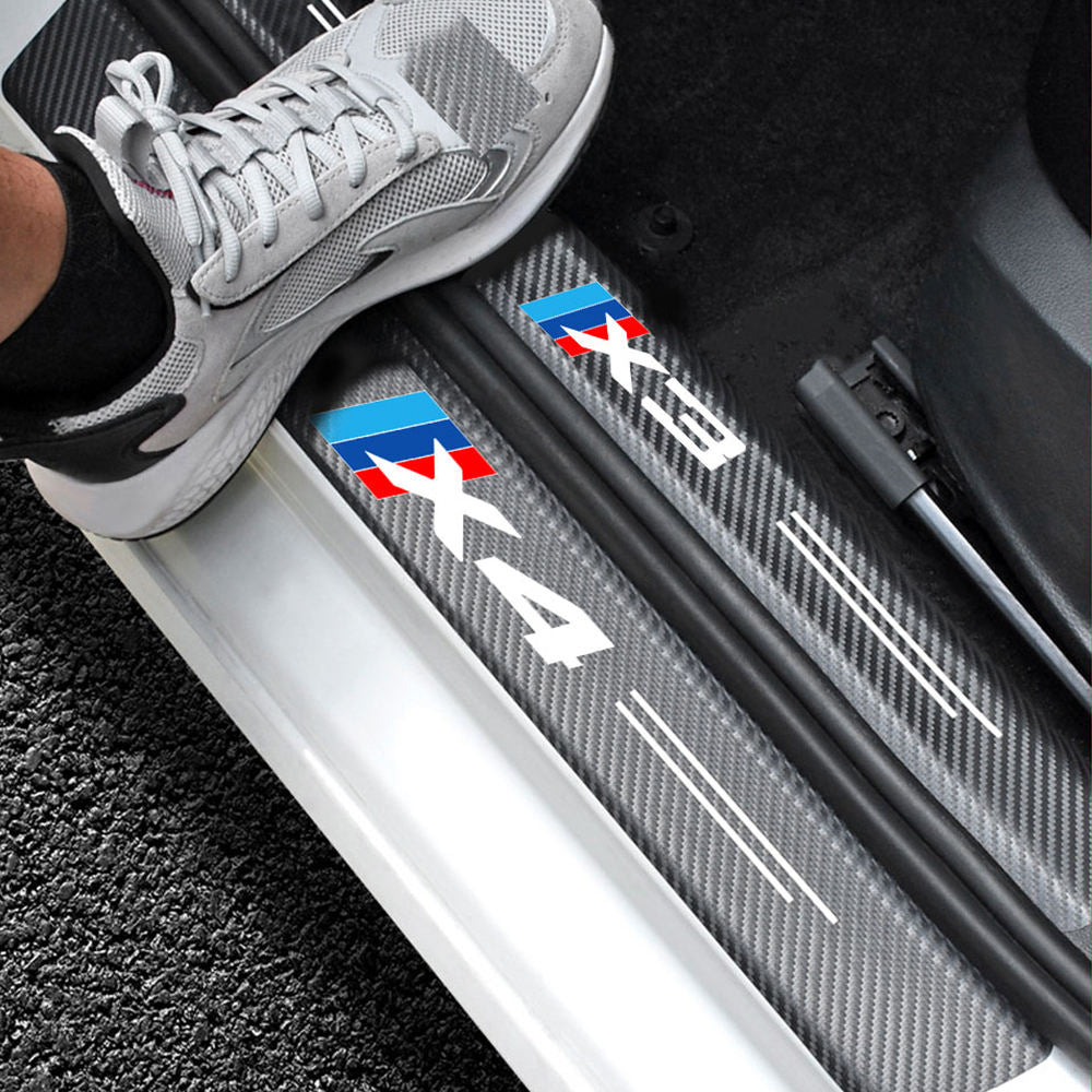 GPRGIT X1/X3/X4/X5/X6/X7 Logo Carbon Fiber Door Threshold Sill Scuff Plate Sticker