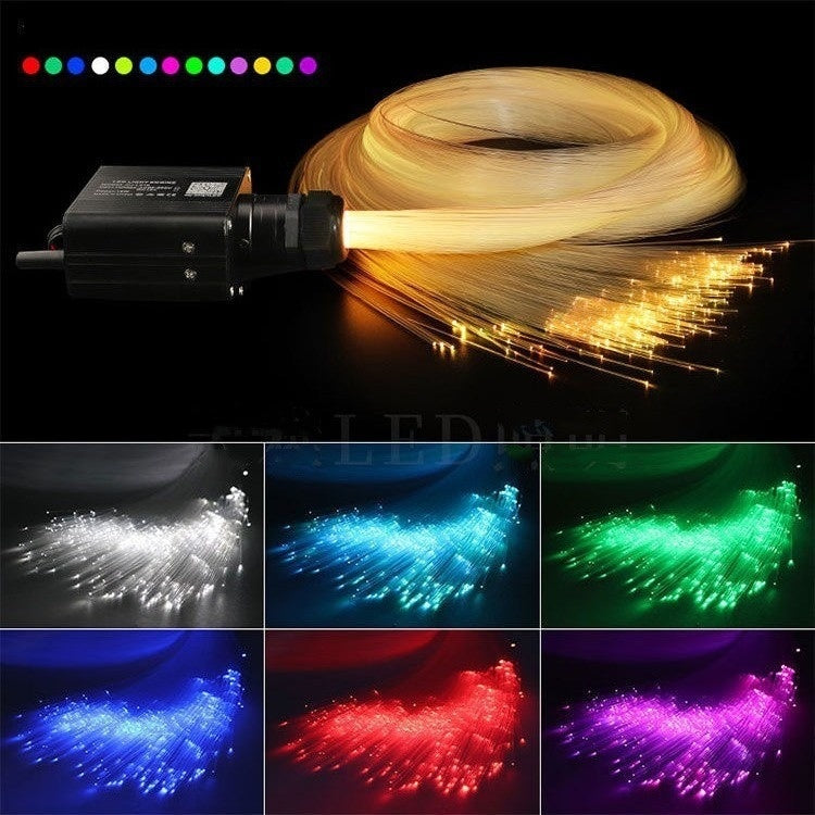 1000pcs 3M RGBW LED Starry Sky Projector Lamp Starlight Headliner Kit APP Remote Control DC Lighter Fiber Optic Light