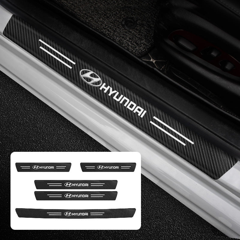 GPRGIT Car Door Sill Scuff Plate Anti-scratch Sticker Protector Strip for Sonata Azera Coupe SantaFe Genesis Accent