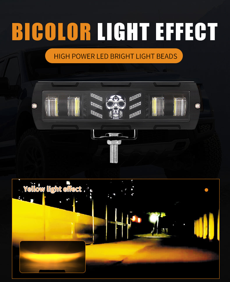 GPRGIT GZ-9 12V-80V 25W LED Work Light 4-LED Spot for Offroad Motorcycle Aluminum Alloy+PC