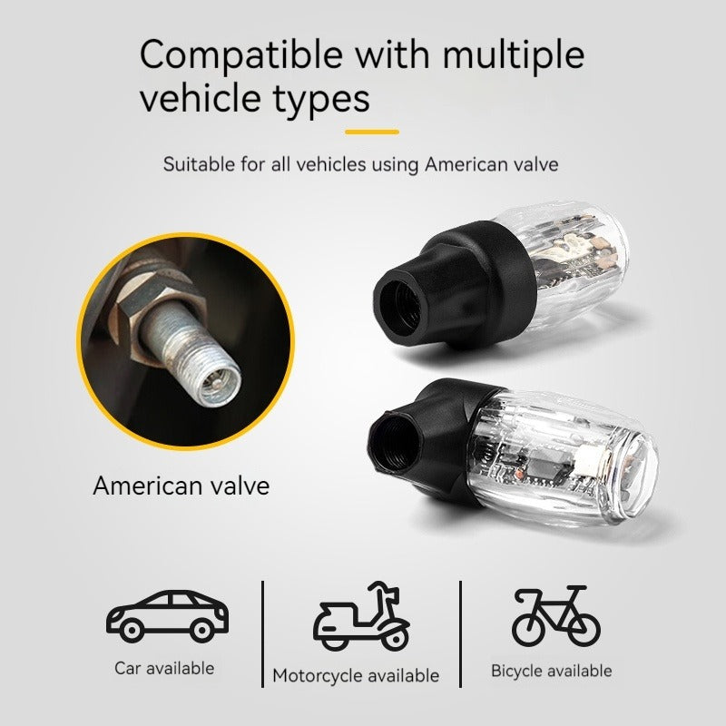 Car Auto Wheel Tire Tyre Light Colorful Lamp Valve LED Light with Vibration and Optical Sensing for Motorcycle Car Bicycle