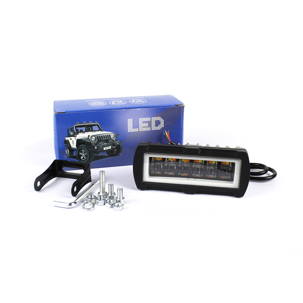 35W High Low Beam Driving Work Light for Jeep ATV Motorcycle 6LED Off-road Auxiliary Spot Lights Auto Exterior Lighting