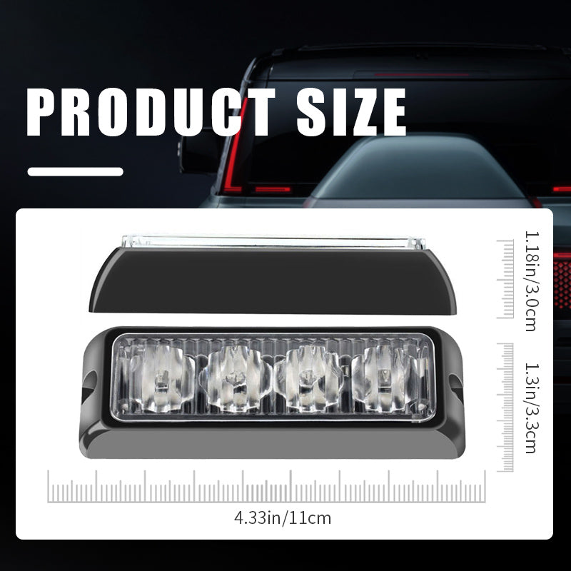 New 4 LED Side Marker & Warning Lights with Turning Flash for Truck Trailer 12-24V