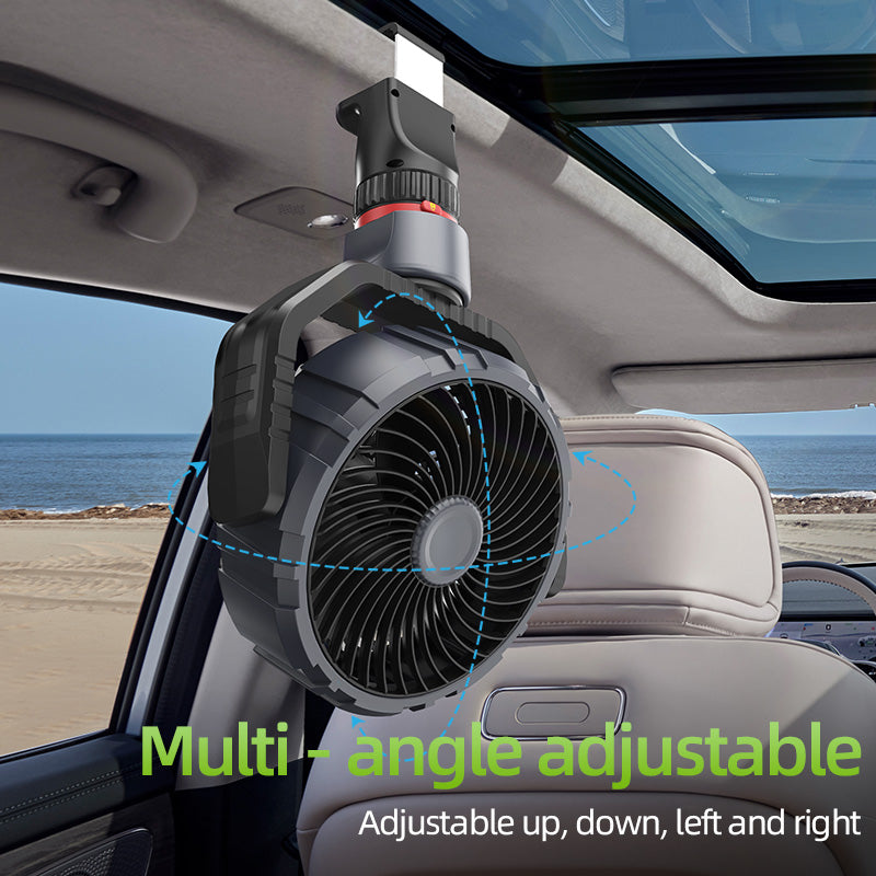 GPRGIT Big Size 7-Inches Car Fan Truck Fan, Adjustable Stepless Wind Speed, Brushless Clip Fan, 12V 24V