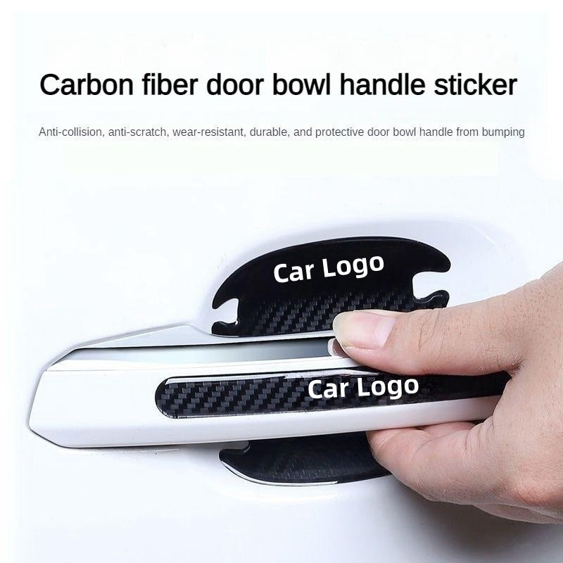 GPRGIT Car Door Handle & Rearview Mirror Protective Sticker 3M4229P Adhesive Carbon Fiber Model 12101