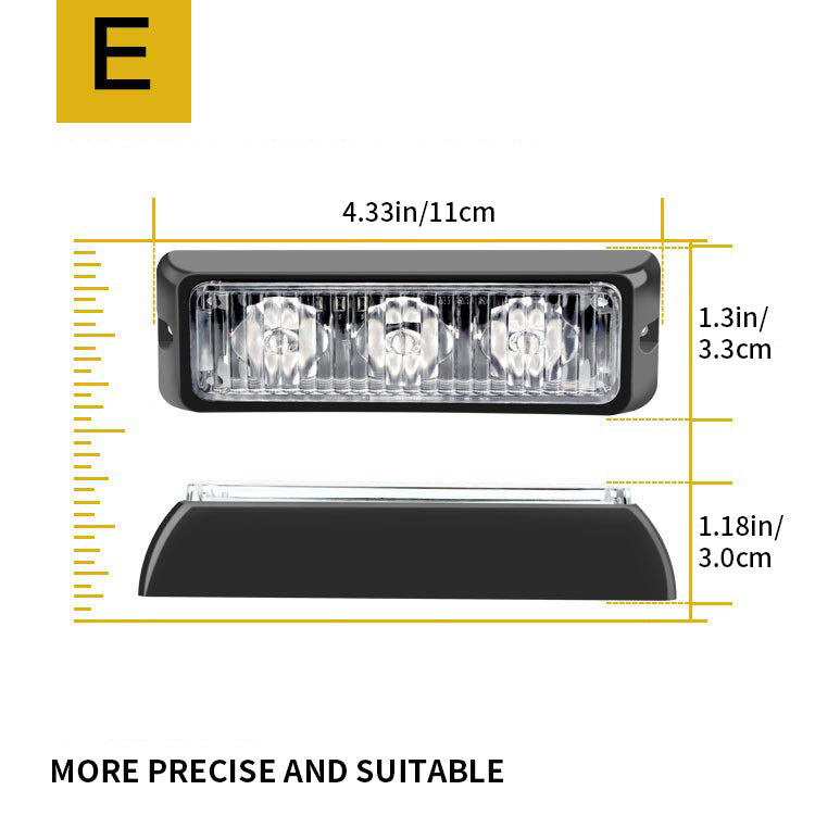 New 3 LED Truck Warning Light Side Marker Indicators and Turn Signal Rear Warning Tail Lamp for Lorry Trailer Car