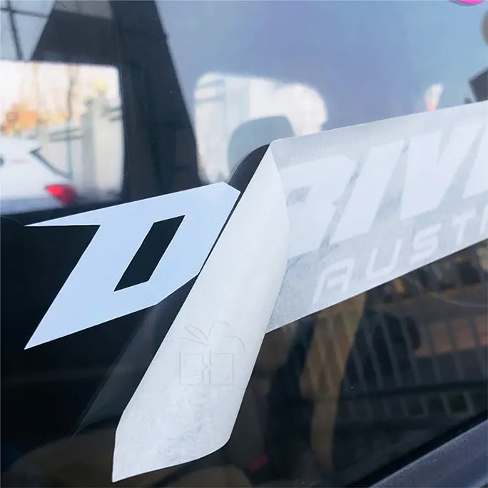 UV Resist Waterproof Weatherproof Custom Logo Die Cut Letter Transfer Vinyl Car Bumper Windshield Stickers and Window Car Decals