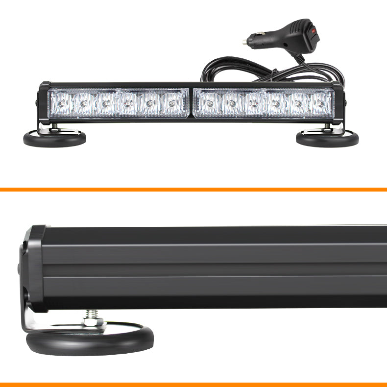 GPRGIT 6D-8 46.8in LED Warning Light Bar 48W 12V/24V Truck Roof Grid Strobe Emergency Lamp
