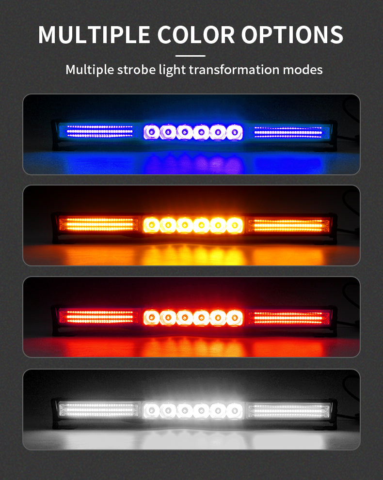 GPRGIT 308-6 Slim COB LED Strobe Warning Light Bar 39.7in 96W IP65 Waterproof Truck Reverse Lamp