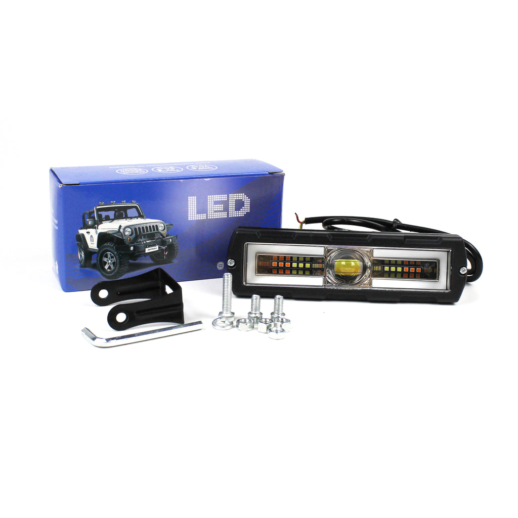 Mini LED Driving Light Bar 6-Inch High Low Beam Lighting Ring Flood Spot Work Light for Trucks Pick-up Motorcycles 12V-80V New