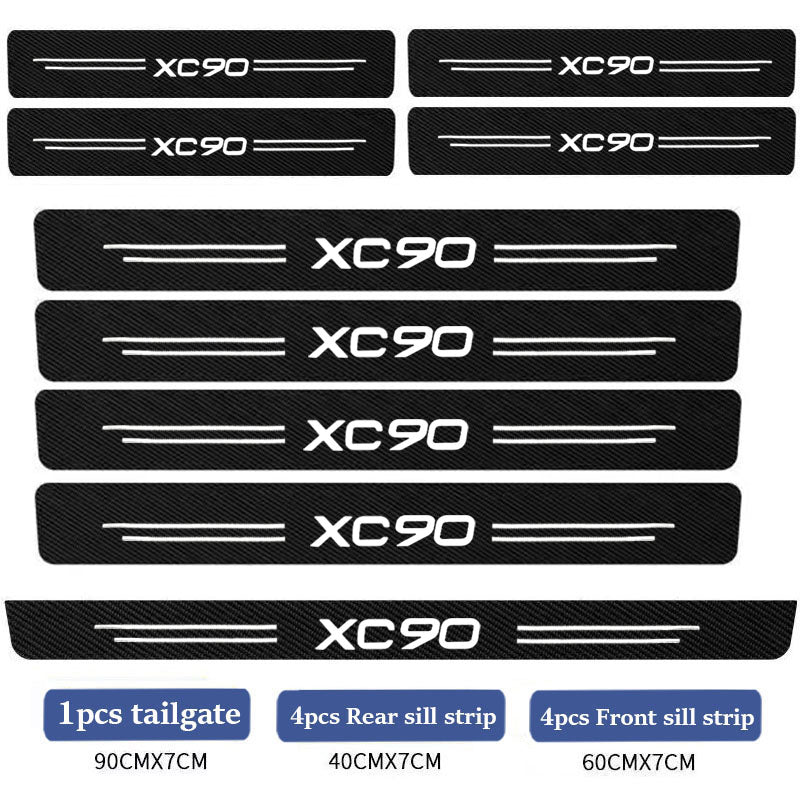 GPRGIT Anti-Scratch Auto Interior Door Protective Sticker Tape, Portable, for Volvo XC90, Model DM-1012