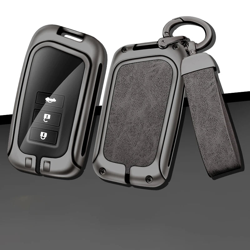 GPRGIT Car Custom Logo Metal Leather Car Key Cover for Lexus NX GS RX IS ES GX LX UX RC 200 250 350 LS 450H 300H Holder Accessories