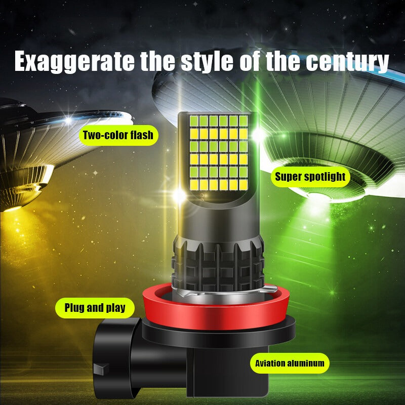 72SMD LED Fog Light Bulbs H8 H11 H7 9005 HB3 9006 HB4, 600LM 6000K