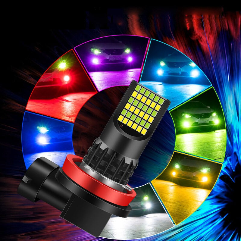 72SMD LED Fog Light Bulbs H8 H11 H7 9005 HB3 9006 HB4, 600LM 6000K