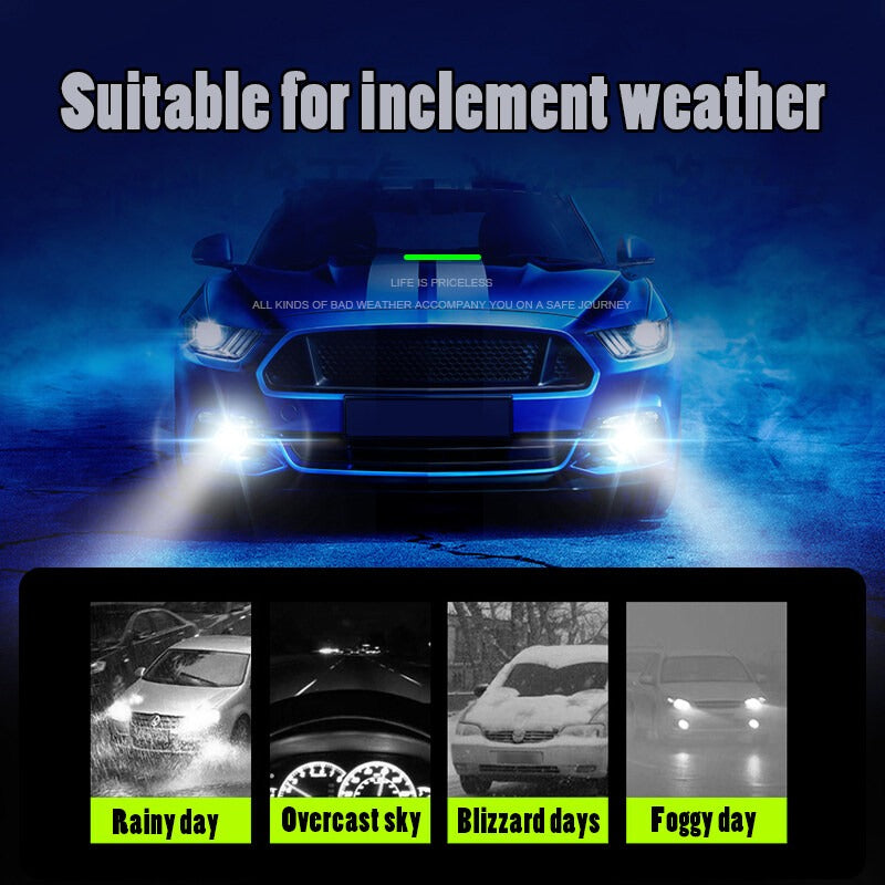 72SMD LED Fog Light Bulbs H8 H11 H7 9005 HB3 9006 HB4, 600LM 6000K