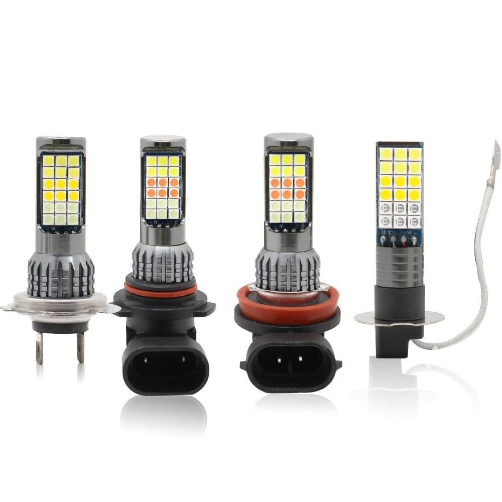 36SMD Three-Color LED Fog Light Bulbs H11 H8 H7 H3 9005 9006 HB3 HB4, 15W