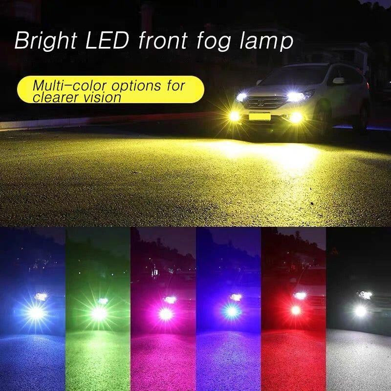 36SMD Three-Color LED Fog Light Bulbs H11 H8 H7 H3 9005 9006 HB3 HB4, 15W