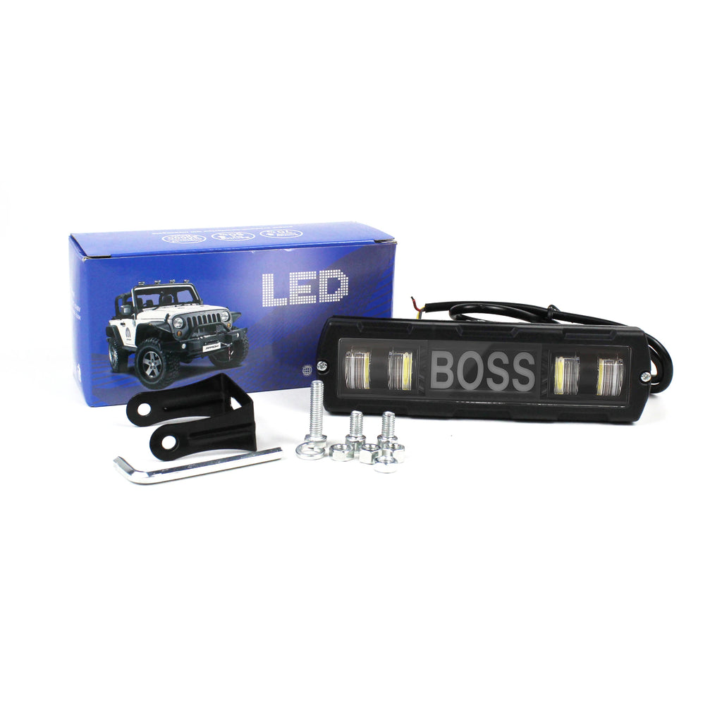 6INCH 25W 4 LED Work Light Bar RGB Lighting Letters Spot Flood Offroad DRL Driving Lamp for Truck Motorcycle