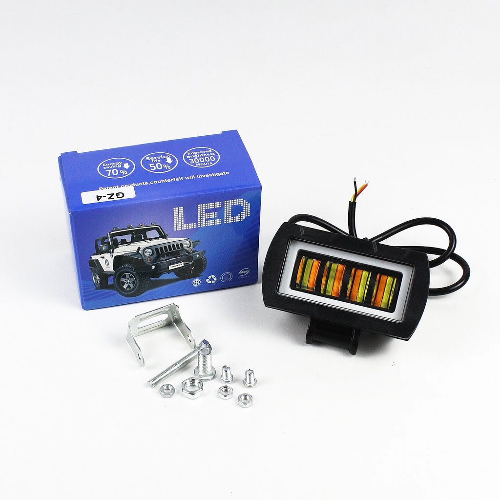 3inch Dual Color LED Driving Light Waterproof 40W LED Flood Spot WorkL Light for Motorcycle Offroad ATV SUV