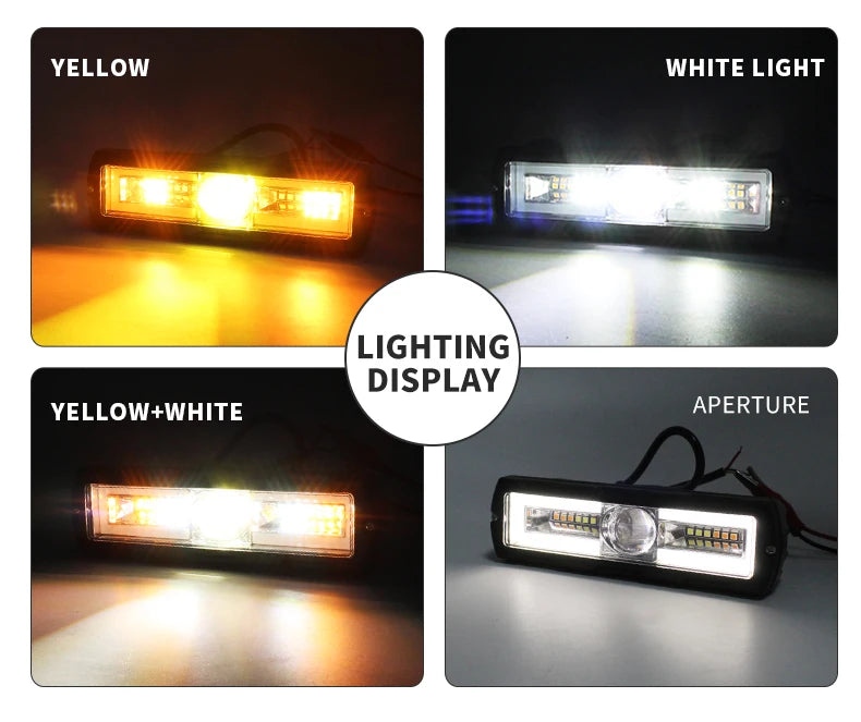LED Car Working Lights SUVs Modified Headlights Motorcycle Lights 30W Spotlights a Zigzag Auxiliary Light