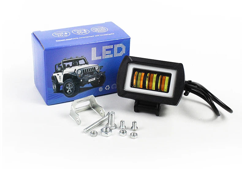 30W 3-Inch White Yellow LED Spot Light for Motorcycle High Low Beam Driving Headlight Work Fog ATV Offroad Jeep Lighting Systems