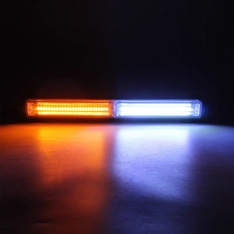 12in COB LED Warning Work Light Bar Car Boat Truck Roof Grid Strobe DRL Flashing Emergency Lamp White Amber Red Blue12V 24V