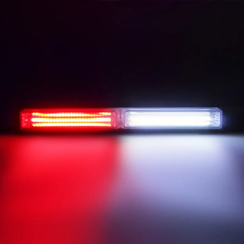 12in COB LED Warning Work Light Bar Car Boat Truck Roof Grid Strobe DRL Flashing Emergency Lamp White Amber Red Blue12V 24V