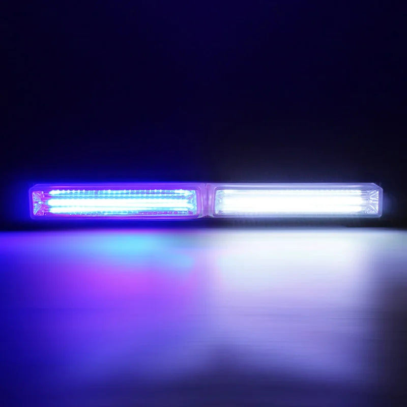 12in COB LED Warning Work Light Bar Car Boat Truck Roof Grid Strobe DRL Flashing Emergency Lamp White Amber Red Blue12V 24V