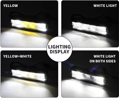 40W LED Work Light Bar for Jeep Pickup Truck Trailer-Amber White Offroad Spot Pods New Driving Fog Light