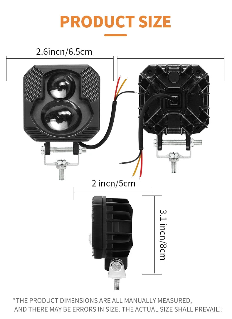 Factory Wholesale 25W 30Wspotlights Flexible Work Light Light Truck 24v Led Work Light for Off-road Vehicle