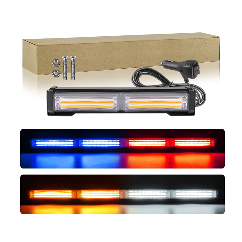 9inch LED Strobe Light Single Row Car Driving Lamp Traffic Emergency Warning Offroad Truck Vehicle Led Work Lights