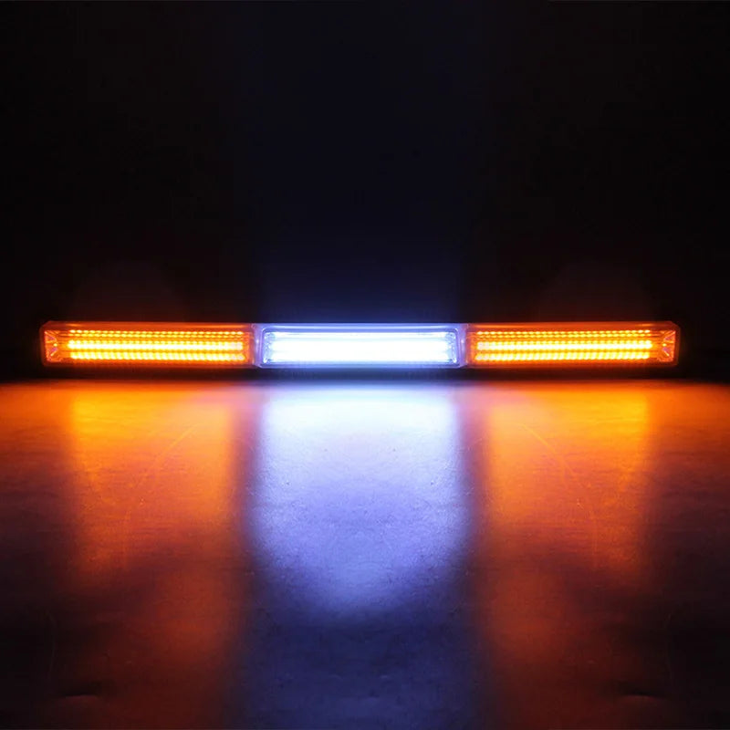 17" COB LED Warning Work Light Bar Automotive Roof Grid Strobe Flashing Emergency Lamp Offroad Led Light Bar for Truck 4X4 ATV