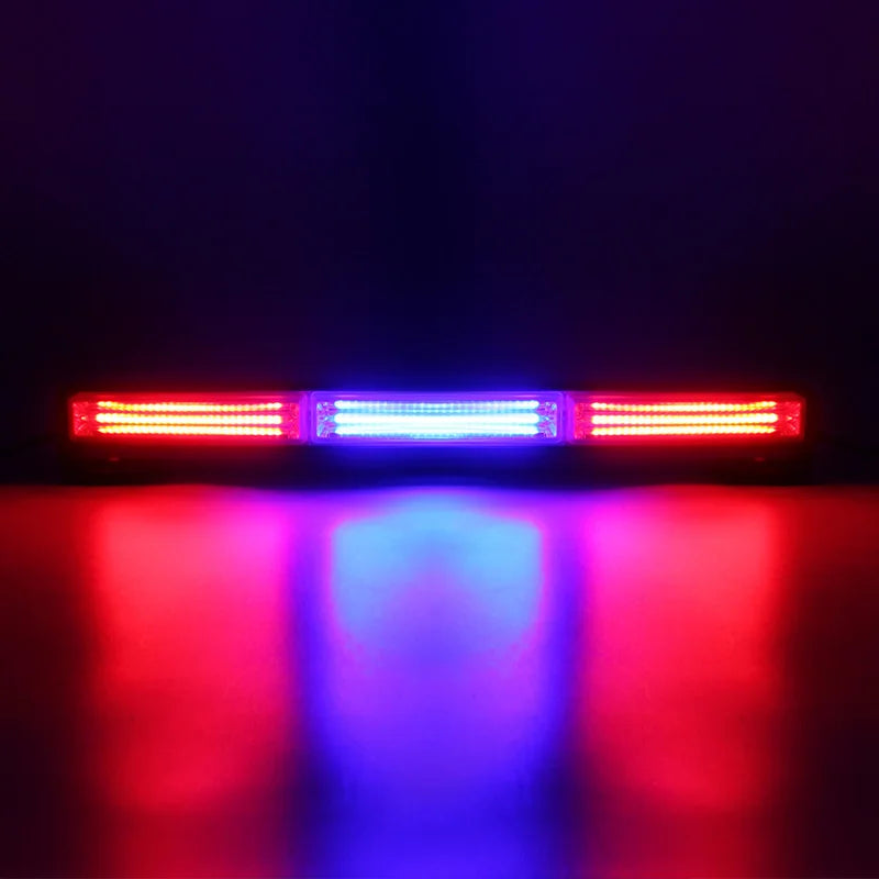 17" COB LED Warning Work Light Bar Automotive Roof Grid Strobe Flashing Emergency Lamp Offroad Led Light Bar for Truck 4X4 ATV