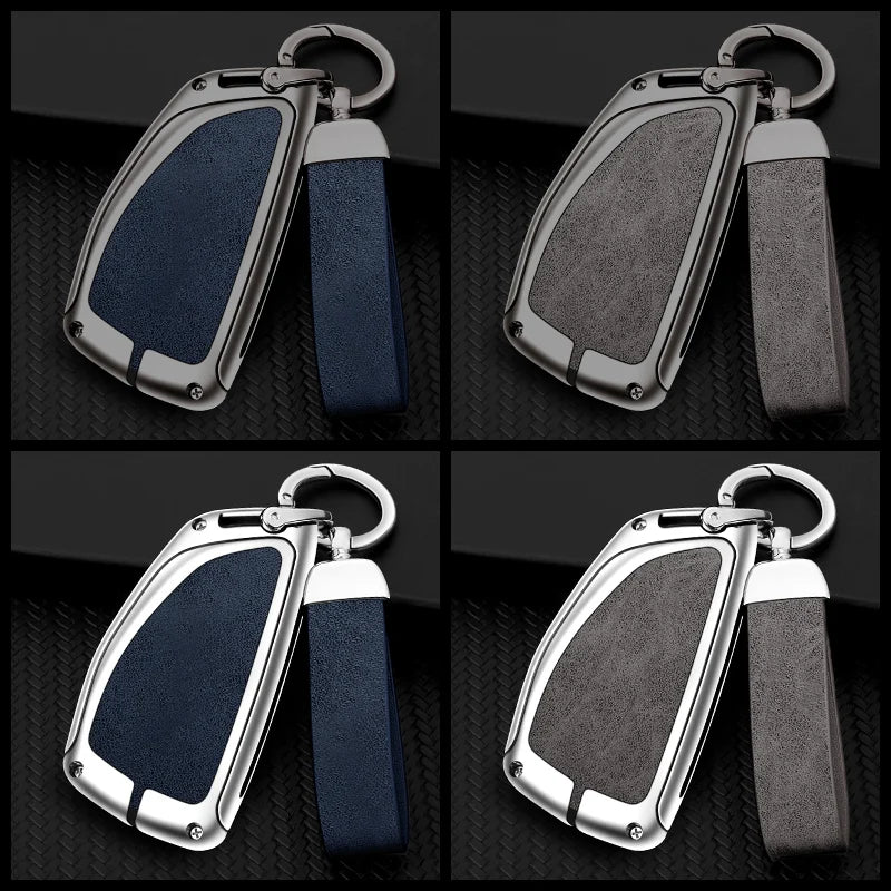 GPRGIT Metal Leather 3/4/5/6 Button Car Key Cover Case for Chevrolet/GMC Yukon/Suburban/Tahoe 2015-2016