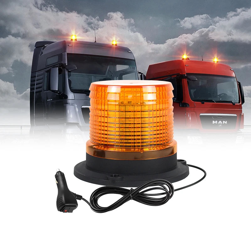 Rotating 40 LED Amber Emergency Strobe Lights Magnet Flashing Warning Beacon Lights for Truck Forklift