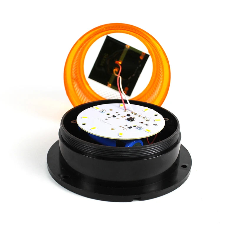 Solar Energy Amber Rotary Warning Lights Truck Strobe Led Roof Beacon Light Forklift Flashing Traffic Light