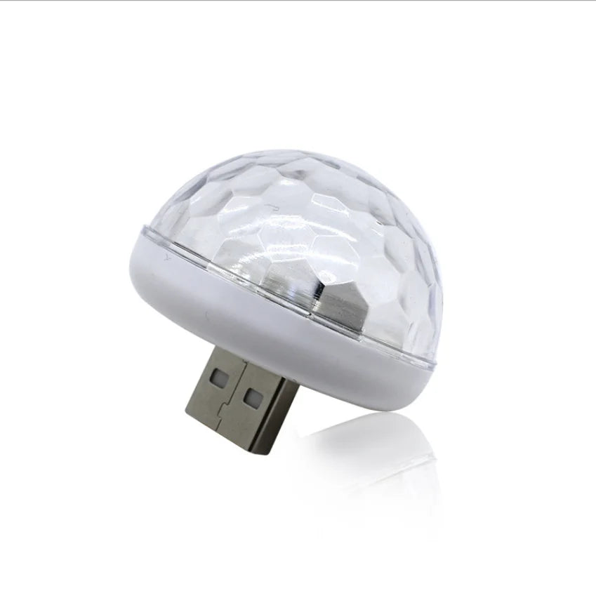 GPRGIT Stage DJ RGB Strobe Magic Ball Mini Disco Light USB Car Atmosphere Lamp Inner Ambient Star Light LED