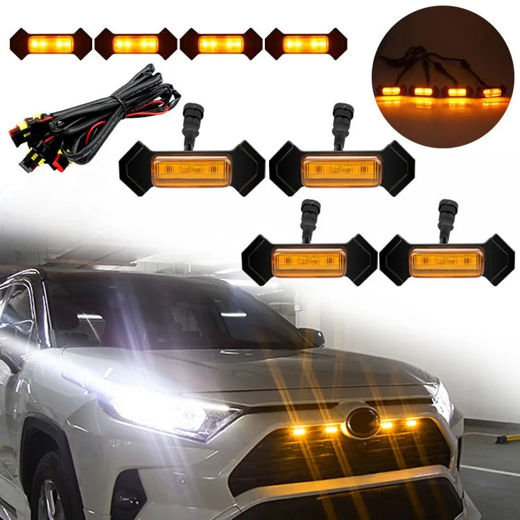 GPRGIT 5-Piece LED Grille Light for Toyota Tacoma 2016-2019 - DRL Yellow/White Daytime Running Light