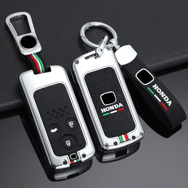 GPRGIT Zinc Alloy Car Keyless Accessories for Honda Accord CIVIC CRV Fit 2006-2015 2 3 Buttons Remote Holder Key Case Cover Shell