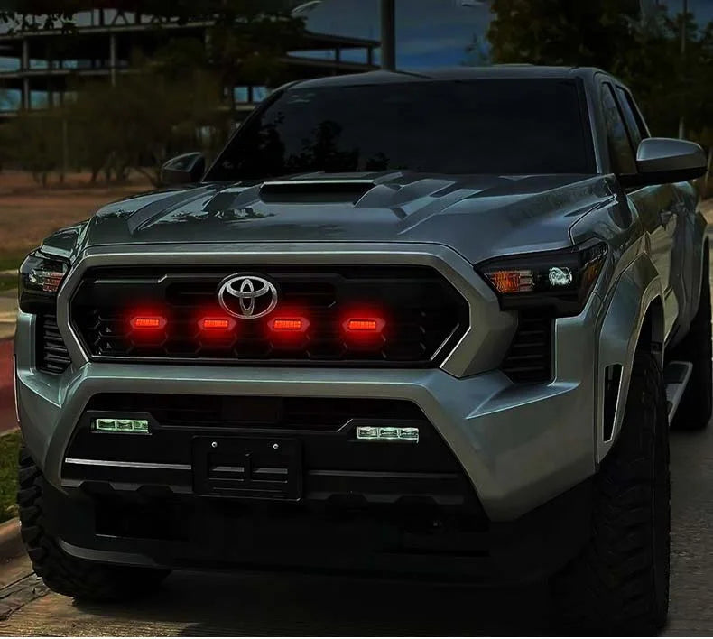 GPRGIT 4-Piece LED Grille Light for 2024 Toyota Tacoma - DRL Yellow/White Fog Warning Light