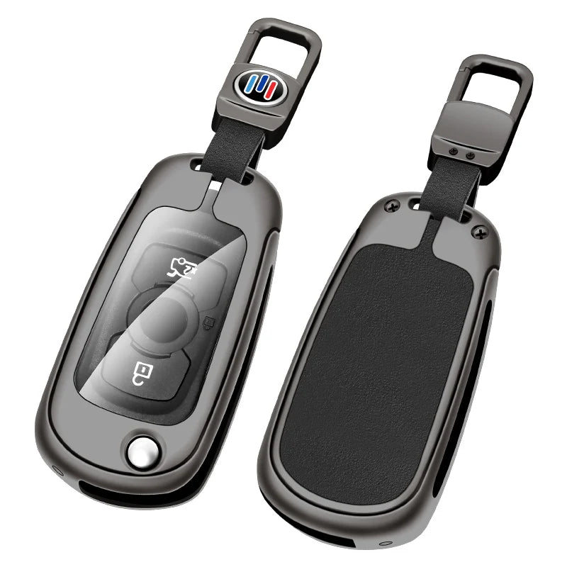 GPRGIT Metal Leather Car Key Case Cover for Buick VERANO ENCORE GX GL6 for Opel Vauxhall Astra K Corsa E