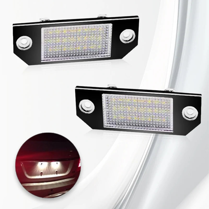 GPRGIT 2Pcs 12V LED License Plate Light for Ford Focus C-MAX MK2 03-08 6500K