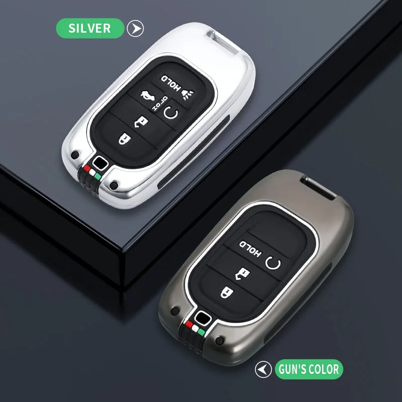 GPRGIT Zinc Alloy Car Remote Key Case Cover for Honda CRV CR-V Fit Civic Accord HR-V HRV City Odyssey XR-V Keyless Shell Accessories