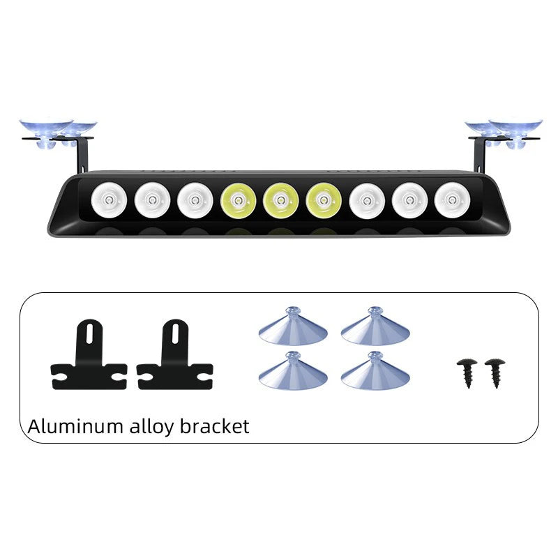GPRGIT 9SMD Red/Blue LED Strobe Warning Light with Suction Cup - Dashboard Windshield Interior Flash Light