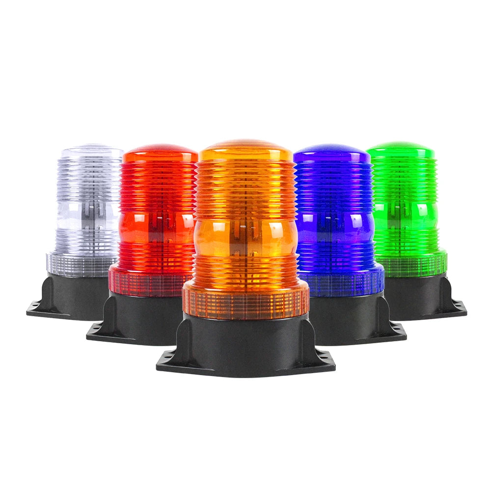 30 LED Warning Light Flashing Amber Beacon Light Magnet Emergency Strobe Lights for Truck Trailer Forklift 9-80V