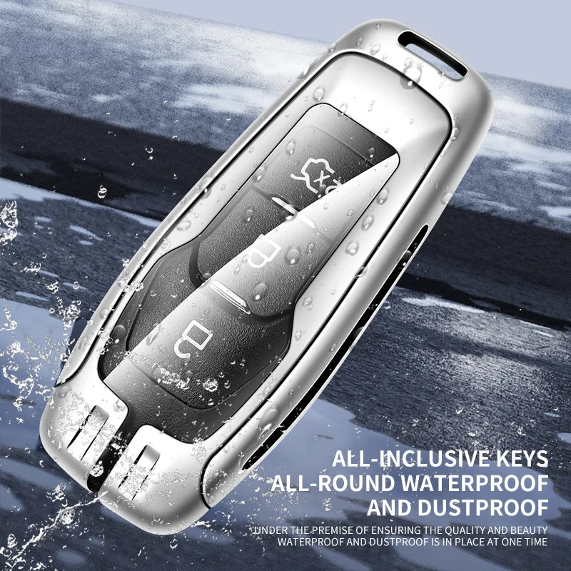 GPRGIT Leather Key Case Fob for Ford Focus 3 4 ST Mondeo 5 MK5 Kuga Mustang F-150 Explorer Edge Fiesta