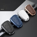 GPRGIT Aluminum Alloy+Leather Car Key Cover Case for Cadillac ATS XTS XT5 XT4 CT6 XT6 CTS DTS
