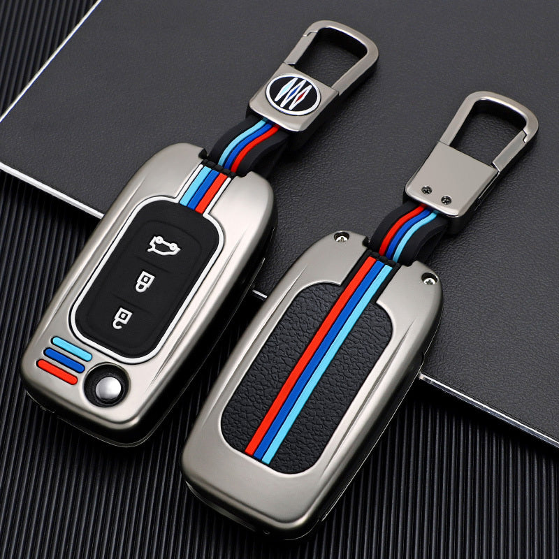 GPRGIT Flip 3 Buttons Key Case Cover for Lada Vesta Granta for Renault Megane Clio Captur Kangoo Auto Folding Keychain Car Accessories