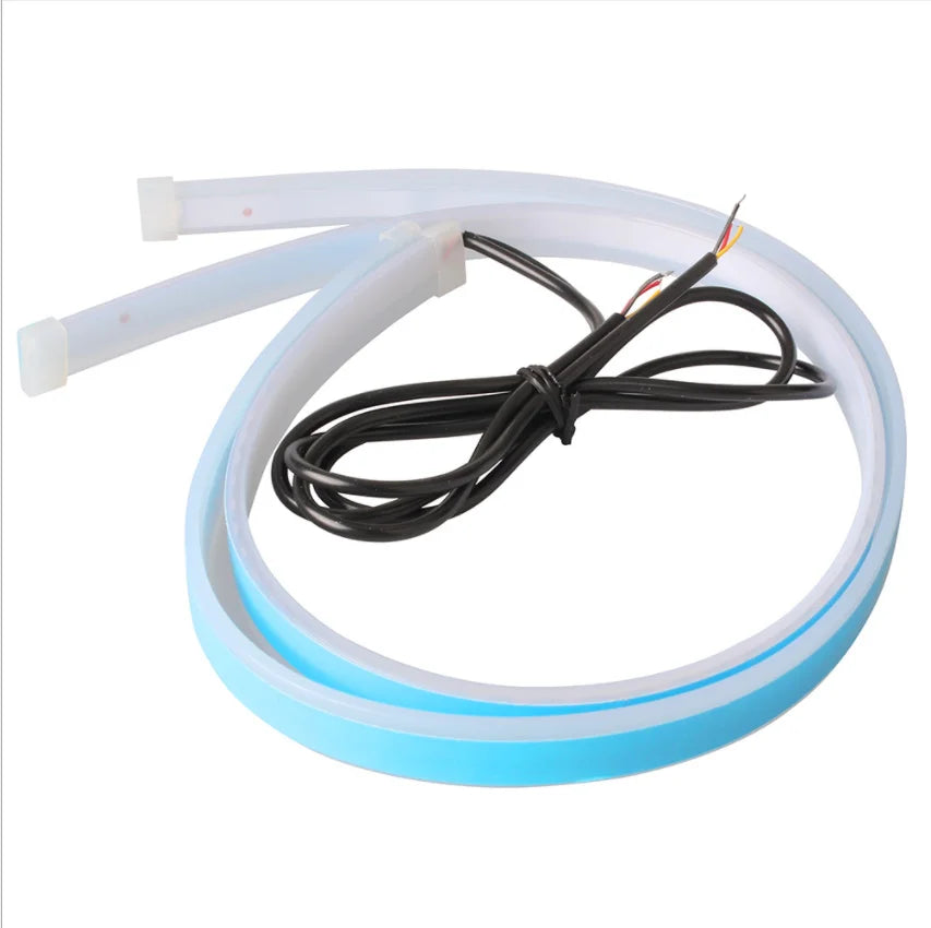 GPRGIT Super Slim Strip Tape Lights Daytime Running Light 30CM White Yellow Blue LED Strip Headlight 12V Flexible Tube DRL