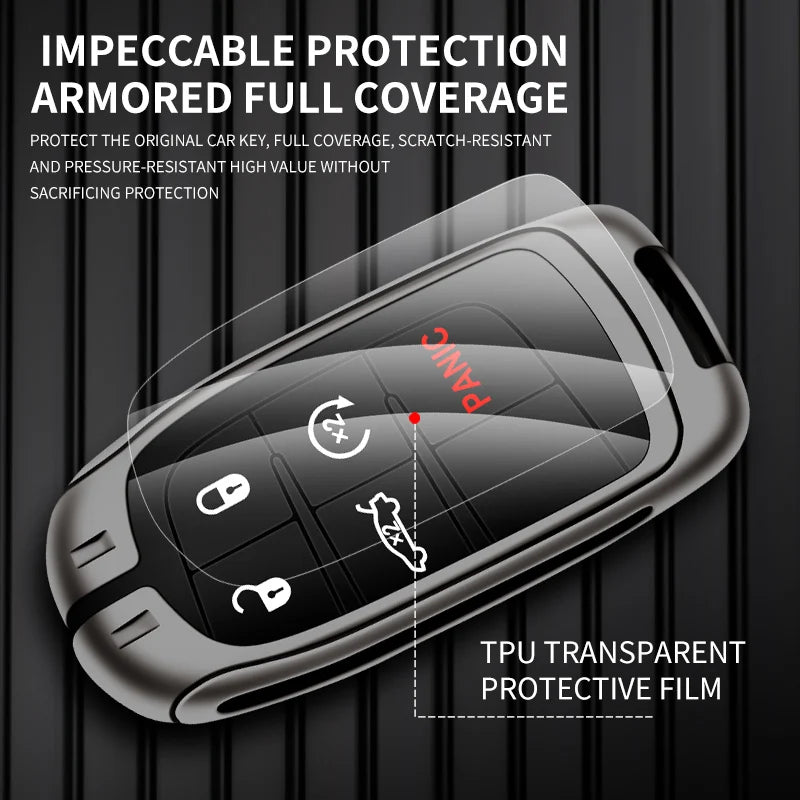 GPRGIT Remote Key Case Cover Bag for Jeep Commander Grand WK2 KL BU MP Dodge Chrysler 200 300C Protect
